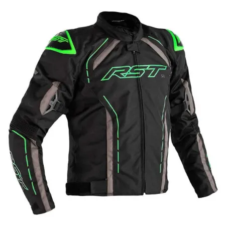 RST S1 Mevsimlik Motosiklet Ceketi Siyah Neon Yeşil resmi