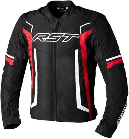 RST Pilot Evo Mevsimlik Motosiklet Ceketi Siyah Beyaz Kırmızı resmi