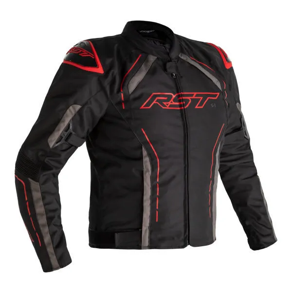 RST S1 Mevsimlik Motosiklet Ceketi Siyah Kırmızı resmi