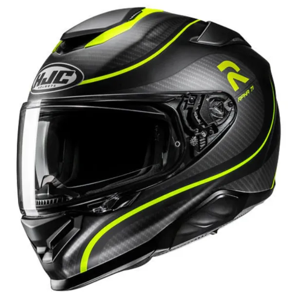 HJC RPHA71 Cleta MC3HSF Kapalı Motosiklet Kaskı Siyah Neon resmi