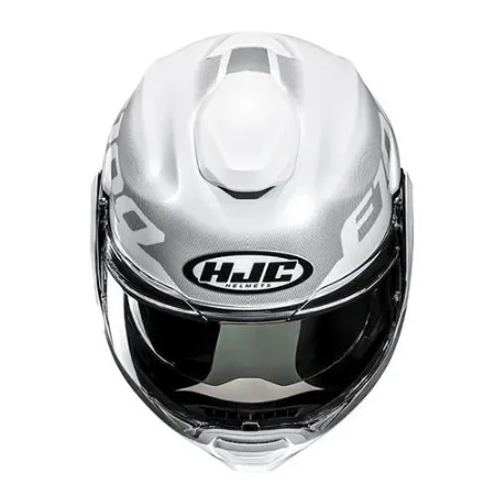 HJC F100 Hetal MC10 Çene Açılır Motosiklet Kaskı Gri Beyaz resmi