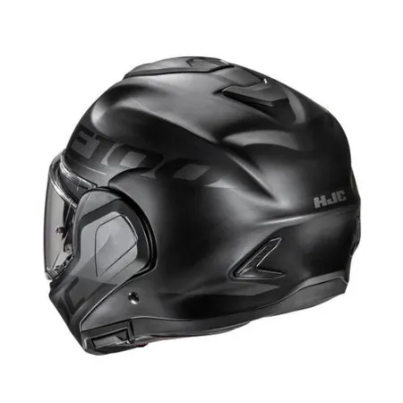 HJC F100 Hetal MC5SF Çene Açılır Motosiklet Kaskı Mat Siyah Gri resmi