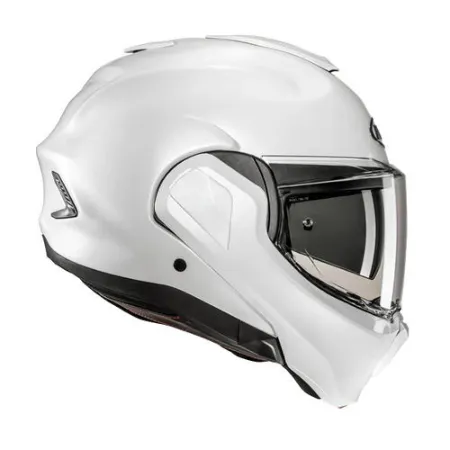 HJC F100 Çene Açılır Motosiklet Kaskı İnci Beyaz resmi