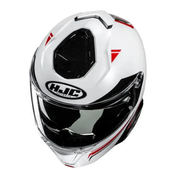 HJC İ91 Tricus MC1 Çene Açılır Motosiklet Kaskı Kırmızı Beyaz resmi