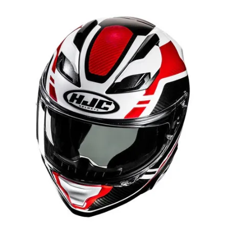 HJC F71 Tozz MC1 Kapalı Motosiklet Kaskı Beyaz Kırmızı resmi