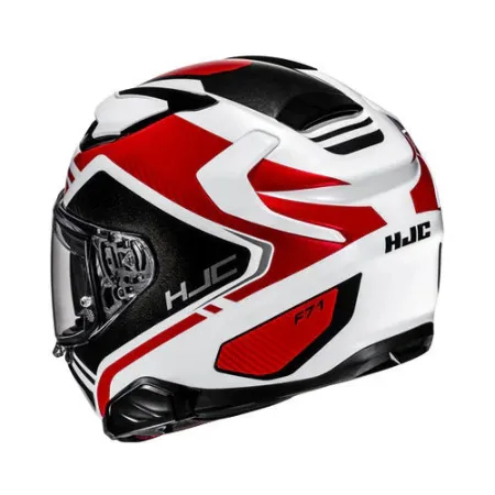 HJC F71 Tozz MC1 Kapalı Motosiklet Kaskı Beyaz Kırmızı resmi