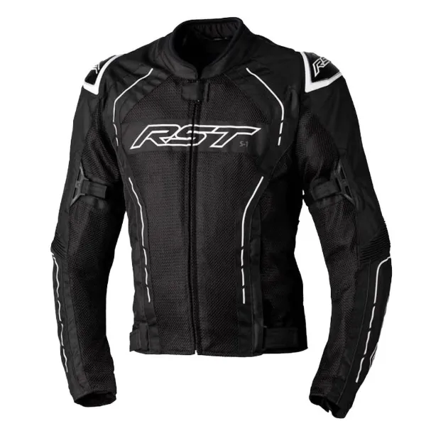 RST S1 Mesh Yazlık Motosiklet Ceketi Siyah Beyaz resmi