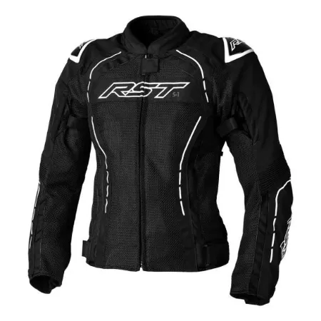 RST S1 Mesh Kadın Yazlık Motosiklet Ceketi Siyah Beyaz resmi