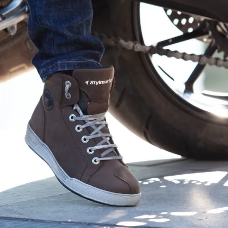 Stylmartin Marshall WP Sneakers Motosiklet Botu Kısa Kahverengi resmi