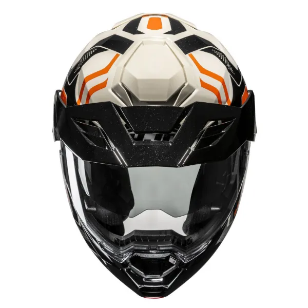 【中古美品】VIEW ON COLOUR 10 ANIMALITY HJC İ80 Velly MC7 Çene Açılır Motosiklet Kaskı Kum Turuncu