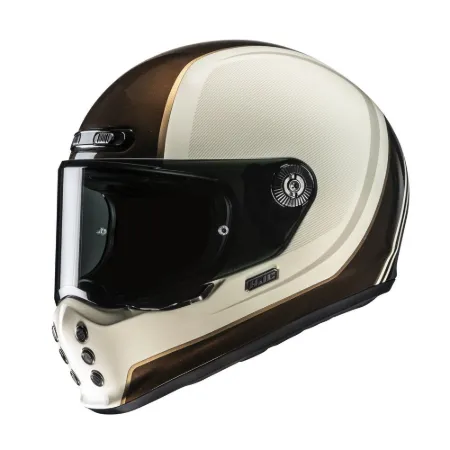 HJC V10 Hodu MC9 Kapalı Motosiklet Kaskı Krem Kahve resmi