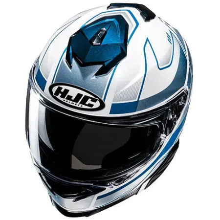 HJC İ71 Iorix MC2 Kapalı Motosiklet Kaskı Beyaz Mavi resmi