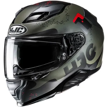 HJC F71 Faco MC1SF Kapalı Motosiklet Kaskı Askeri Yeşil resmi
