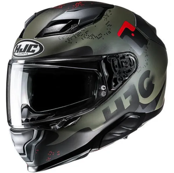 HJC F71 Faco MC1SF Kapalı Motosiklet Kaskı Askeri Yeşil resmi