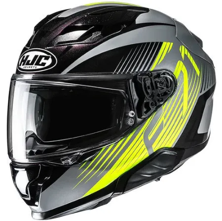 HJC F71 Catos MC3H Kapalı Motosiklet Kaskı Siyah Gri Neon resmi