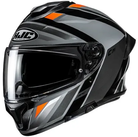HJC C71 Faber MC7 Kapalı Motosiklet Kaskı Gri Turuncu resmi