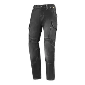 SECA Square 2 Washed Motosiklet Kot Pantolonu Siyah resmi