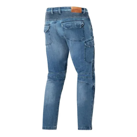SECA Square 2 Washed Motosiklet Kot Pantolonu Mavi resmi