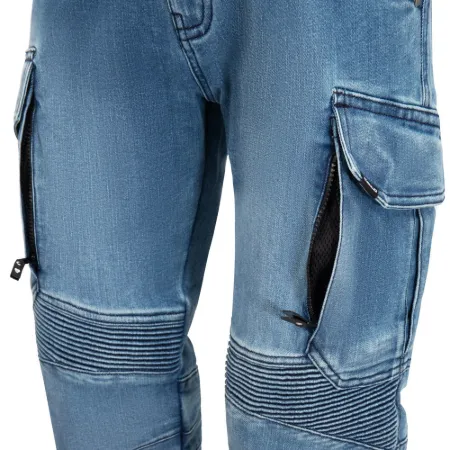 SECA Square 2 Washed Motosiklet Kot Pantolonu Mavi resmi