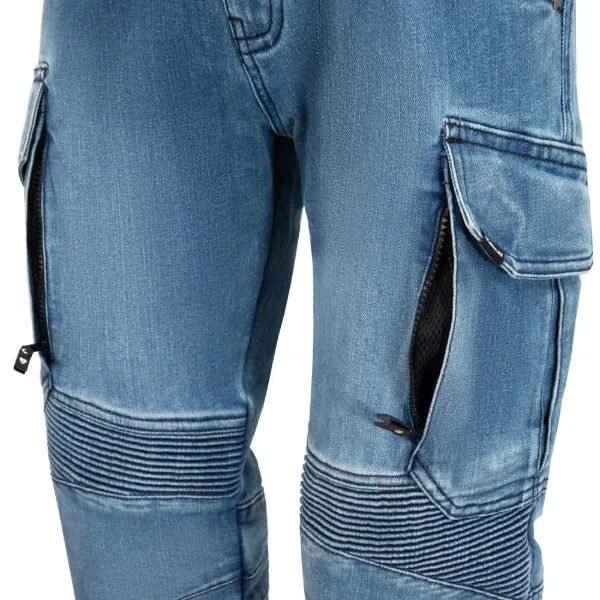SECA Square 2 Washed Motosiklet Kot Pantolonu Mavi resmi