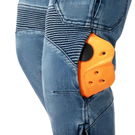 SECA Square 2 Washed Motosiklet Kot Pantolonu Mavi resmi