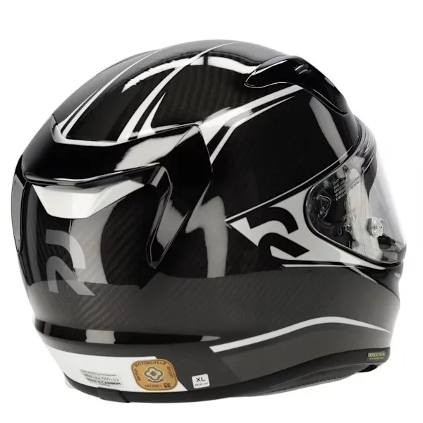 HJC RPHA12 Carbon Keres MC5 Kapalı Motosiklet Kaskı Siyah Beyaz resmi
