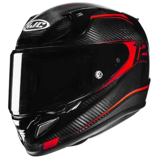 HJC RPHA12 Carbon Keres MC1 Kapalı Motosiklet Kaskı Kırmızı resmi