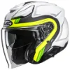 HJC F31 Bask MC3HSF Yarım Motosiklet Kaskı Beyaz Neon resmi