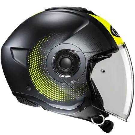 HJC İ40N Pyle MC3HSF Yarım Motosiklet Kaskı Siyah Neon Sarı resmi