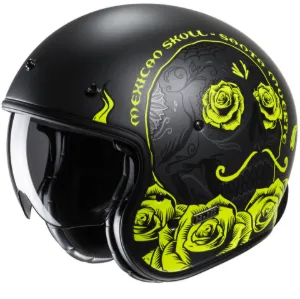 HJC V31 Desto MC3HSF Yarım Motosiklet Kaskı Mat Siyah Neon resmi