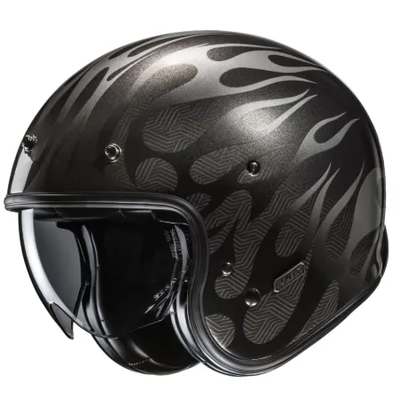 HJC V31 Firo MC5 Yarım Motosiklet Kaskı Siyah resmi