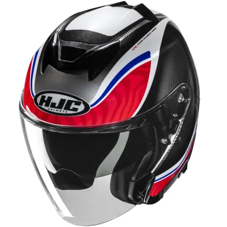 HJC İ31 Depe MC21 Yarım Motosiklet Kaskı Kırmızı Mavi resmi