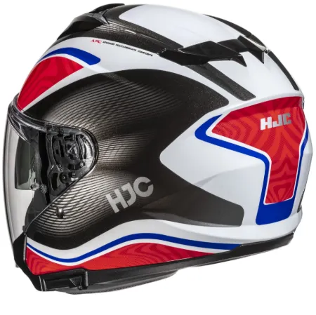 HJC İ31 Depe MC21 Yarım Motosiklet Kaskı Kırmızı Mavi resmi
