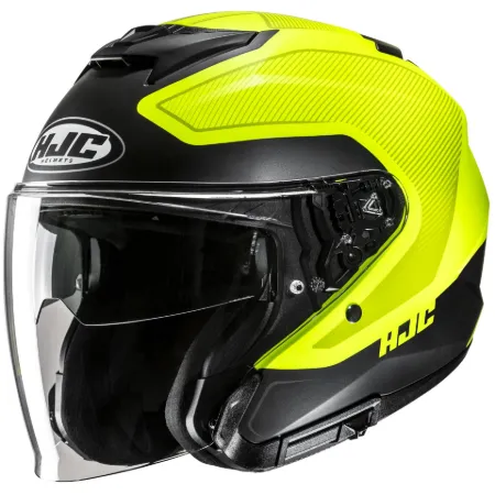 HJC İ31 Tevis MC3HSF Yarım Motosiklet Kaskı Mat Siyah Neon resmi