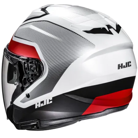 HJC İ31 Tevis MC1SF Yarım Motosiklet Kaskı Beyaz Kırmızı resmi
