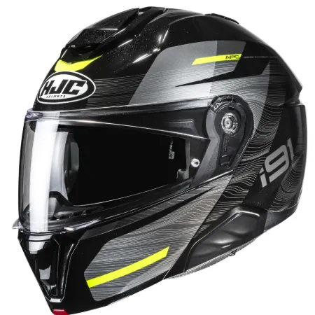 HJC İ91 Dusk MC3H Çene Açılır Motosiklet Kaskı Gri Neon Sarı resmi