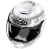 HJC F100 Hetal MC10 Çene Açılır Motosiklet Kaskı Gri Beyaz resmi