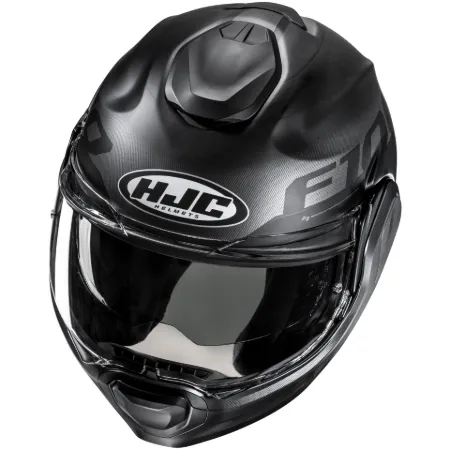 HJC F100 Hetal MC5SF Çene Açılır Motosiklet Kaskı Mat Siyah Gri resmi