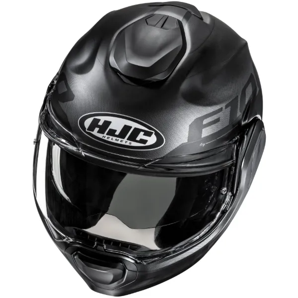 HJC F100 Hetal MC5SF Çene Açılır Motosiklet Kaskı Mat Siyah Gri resmi