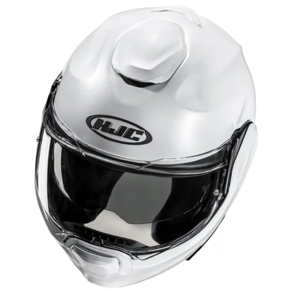 HJC F100 Çene Açılır Motosiklet Kaskı İnci Beyaz resmi