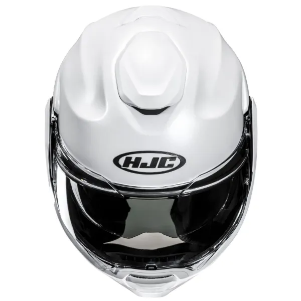 HJC F100 Çene Açılır Motosiklet Kaskı İnci Beyaz resmi