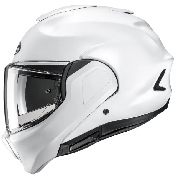 HJC F100 Çene Açılır Motosiklet Kaskı İnci Beyaz resmi
