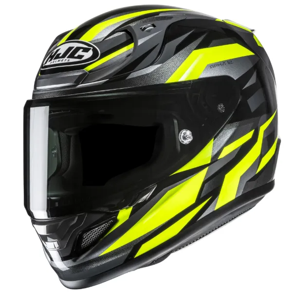 HJC RPHA12 Dravix MC3H Kapalı Motosiklet Kaskı Siyah Neon Sarı resmi