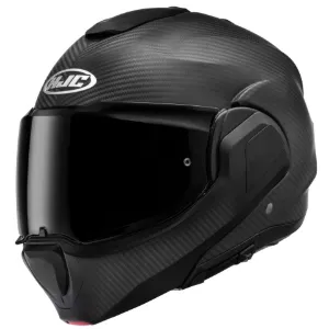 HJC F100 Carbon Çene Açılır Motosiklet Kaskı Mat Siyah resmi
