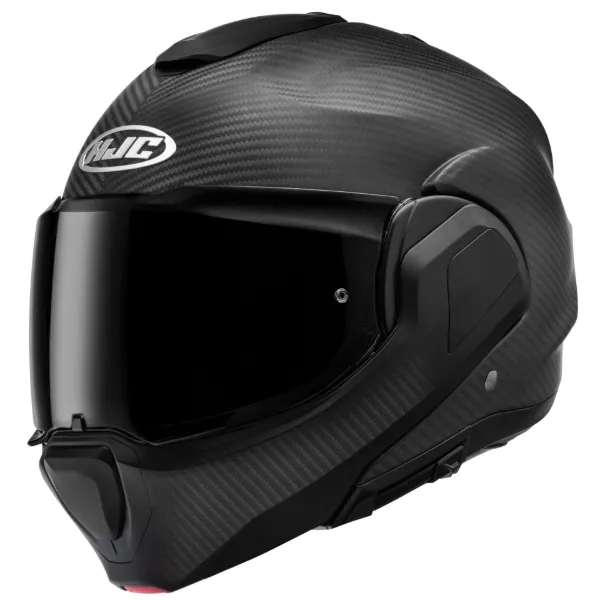 HJC F100 Carbon Çene Açılır Motosiklet Kaskı Mat Siyah resmi