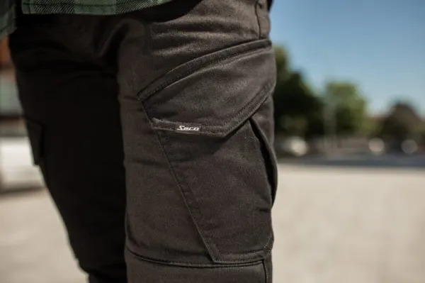 SECA Squadron Motosiklet Kot Pantolonu Siyah resmi